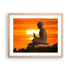 Póster en marco roble claro - Sin miedo al mundo - 50x40 cm