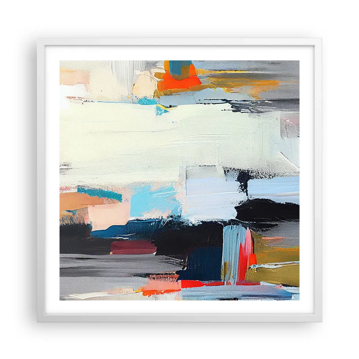 Póster en marco blanco - ¿Existe un método único? - 60x60 cm