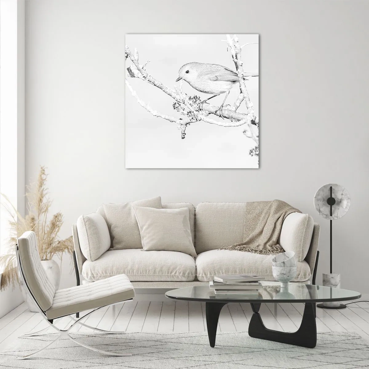 Cuadro sobre vidrio - Impresiones sobre Vidrio - Mañana de invierno - 40x40 cm