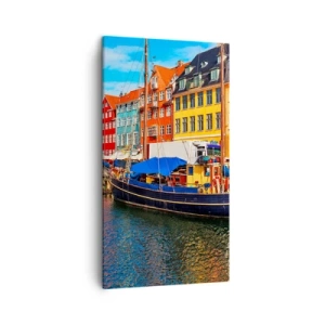 Cuadro sobre lienzo - Impresión de Imagen - Muelle alegre - 45x80 cm