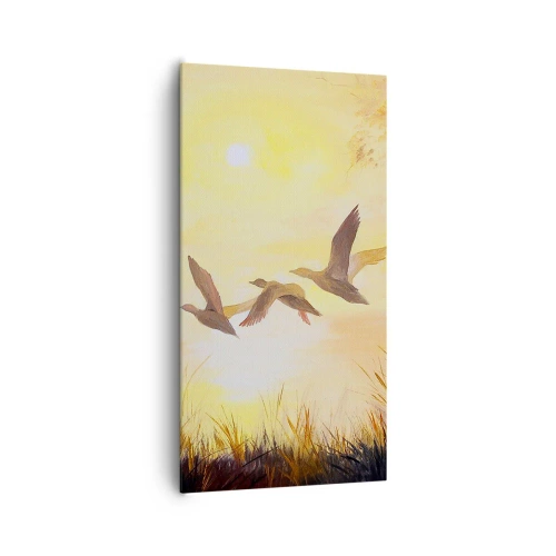 Cuadro sobre lienzo - Impresión de Imagen - El comienzo de un largo viaje - 65x120 cm