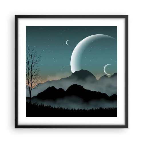 Póster en marco negro - Un carnaval de noche estrellada - 50x50 cm