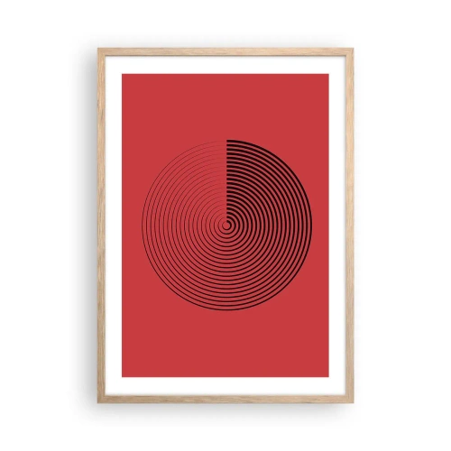 Póster en marco roble claro - Movimiento circular - 50x70 cm