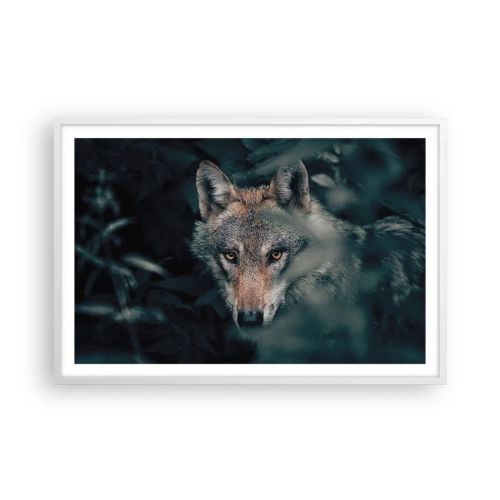 Póster en marco blanco - Cazador - 91x61 cm