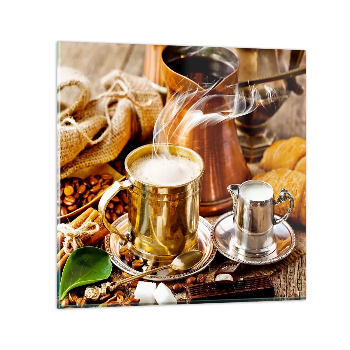 Cuadro sobre vidrio - Impresiones sobre Vidrio - Que tengas un buen día - 40x40 cm