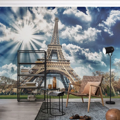 Fotomural personalizado Autoadhesivo Deluxe Sticker - Única bajo el sol - Torre Eiffel, París, Arquitectura