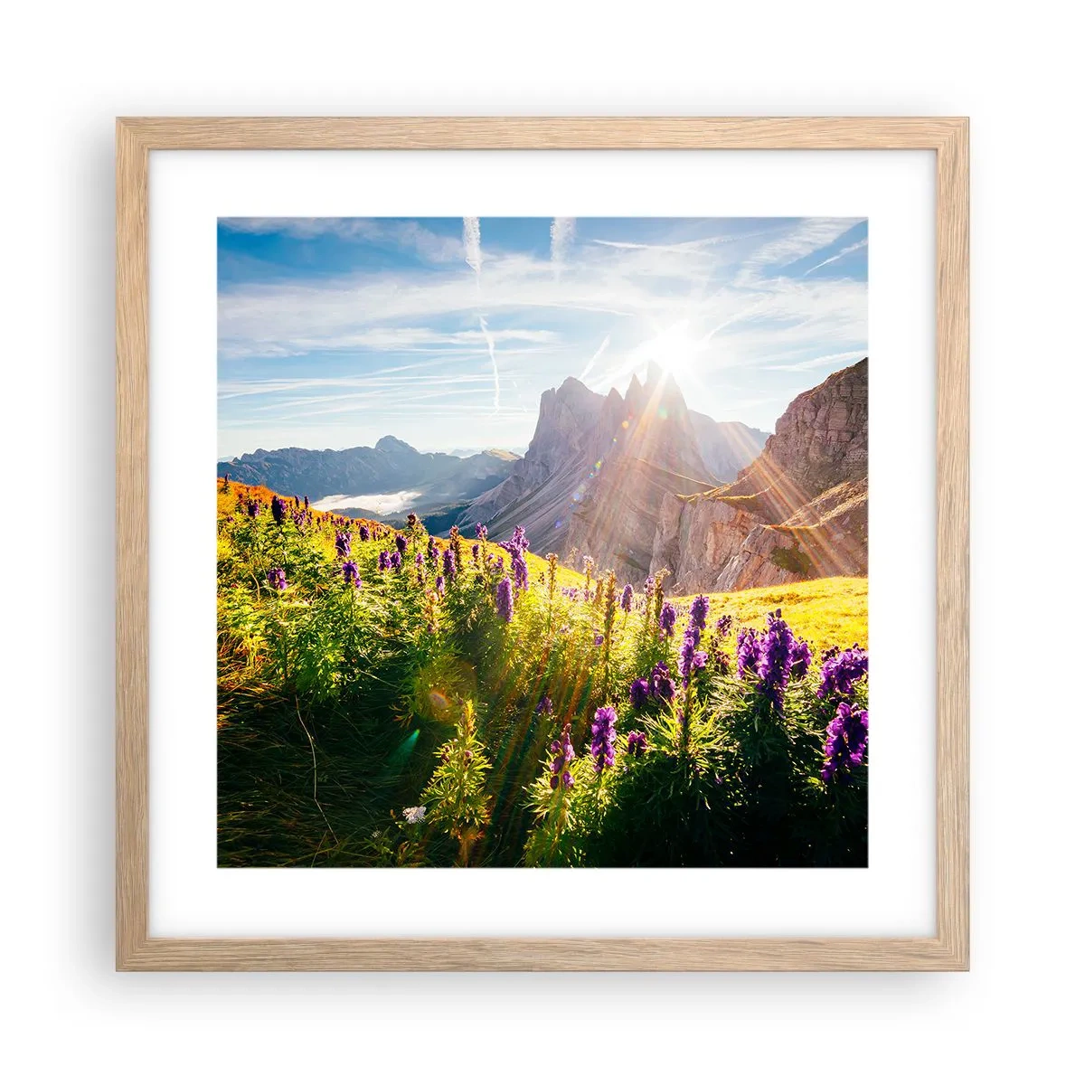 Póster en marco roble claro - La vida secreta de las hierbas - 40x40 cm