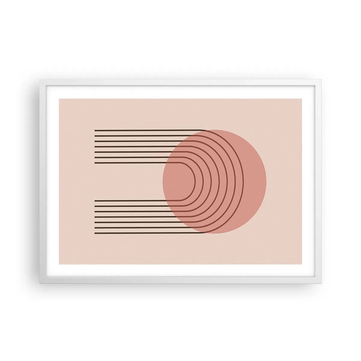 Póster en marco blanco - Atracción irresistible - 70x50 cm