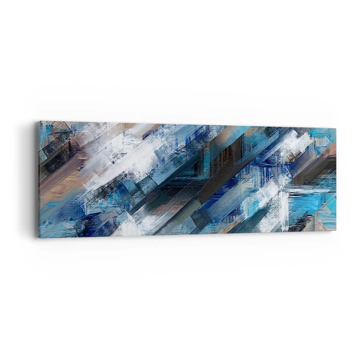 Cuadro sobre lienzo - Impresión de Imagen - En una inclinación azul - 90x30 cm