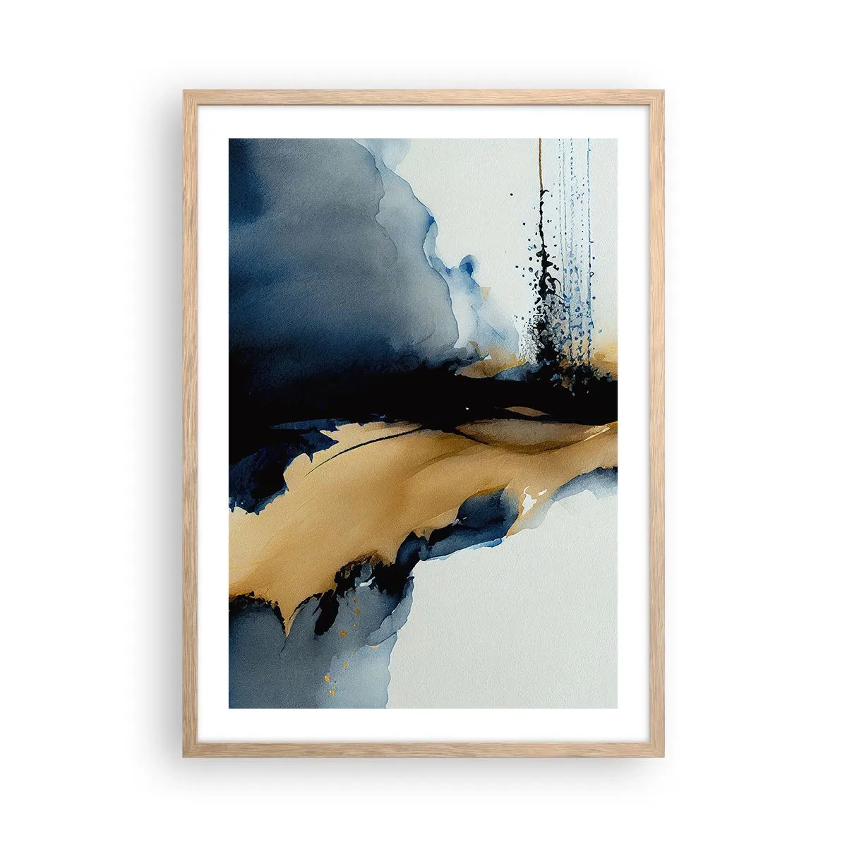 Póster en marco roble claro - Tras el telón - 50x70 cm