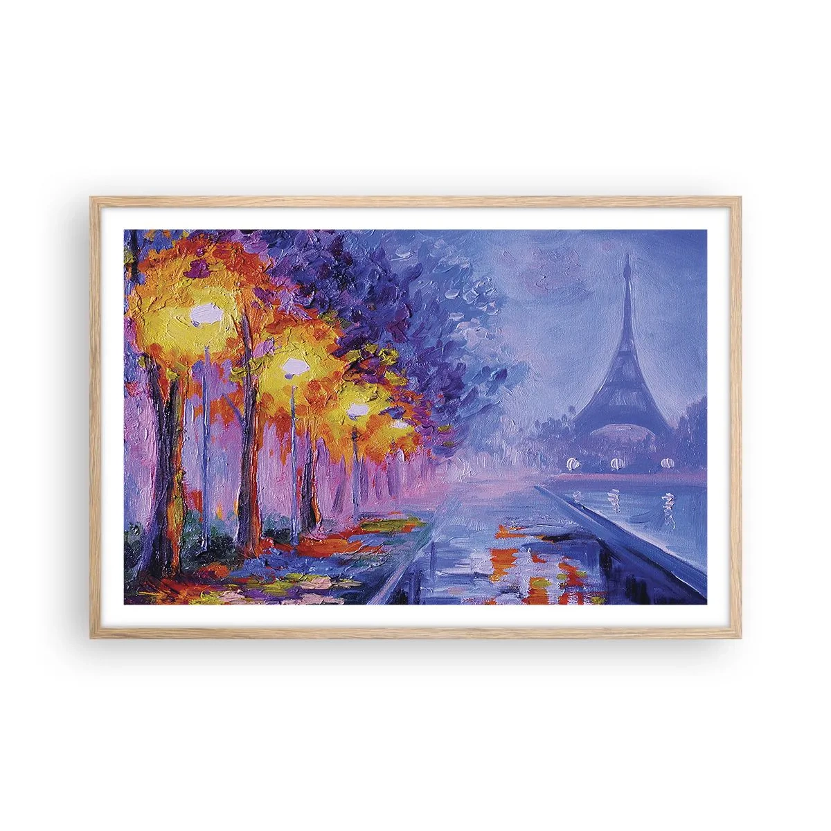 Póster en marco roble claro - Un paseo de ensueño - 91x61 cm