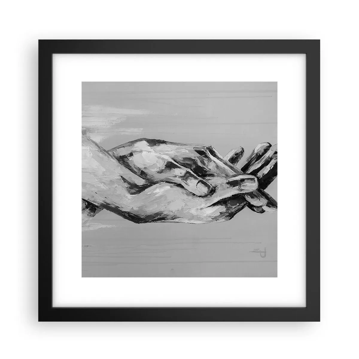 Póster en marco negro - El comienzo... - 30x30 cm