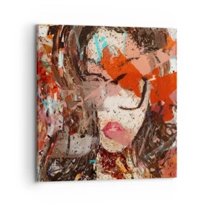 Cuadro sobre lienzo - Impresión de Imagen - Nadie sabe cómo eres realmente - 70x70 cm