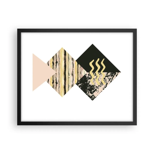 Póster en marco negro - No es tan sencillo - 50x40 cm