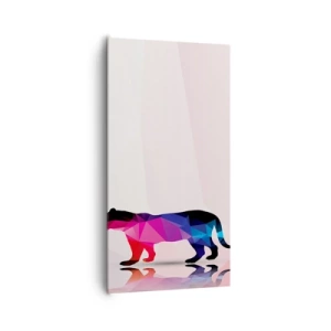 Cuadro sobre lienzo - Impresión de Imagen - Pantera de diamante - 65x120 cm