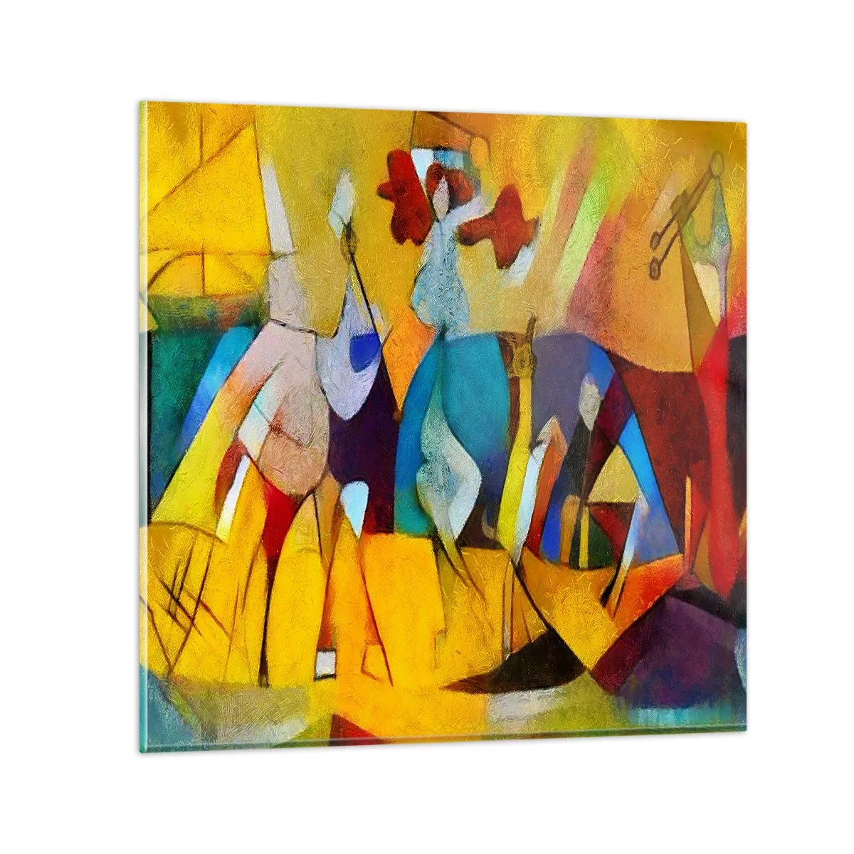 Cuadro sobre vidrio - Impresiones sobre Vidrio - Sol - vida - alegría - 30x30 cm