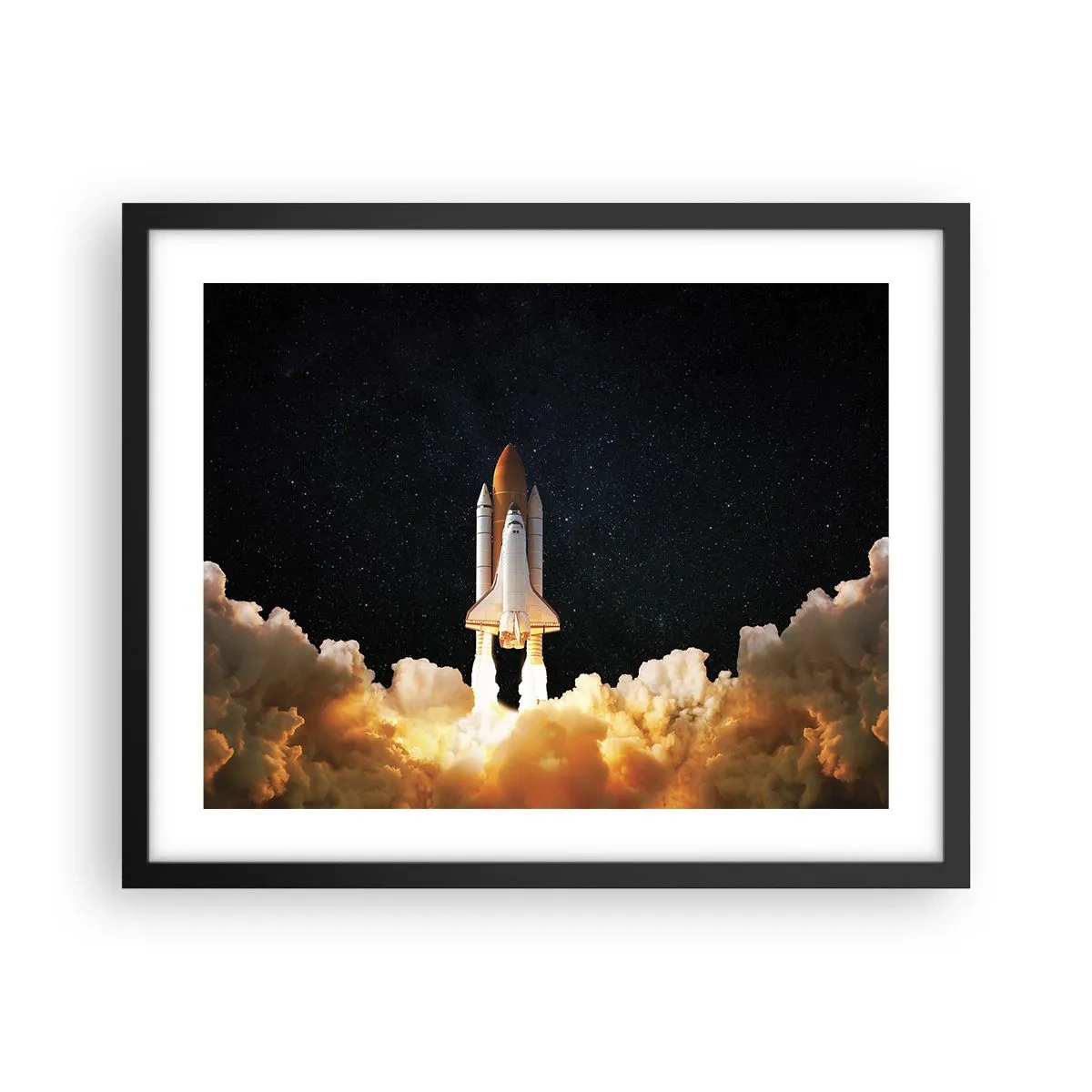 Póster en marco negro - ¡Ad astra! - 50x40 cm