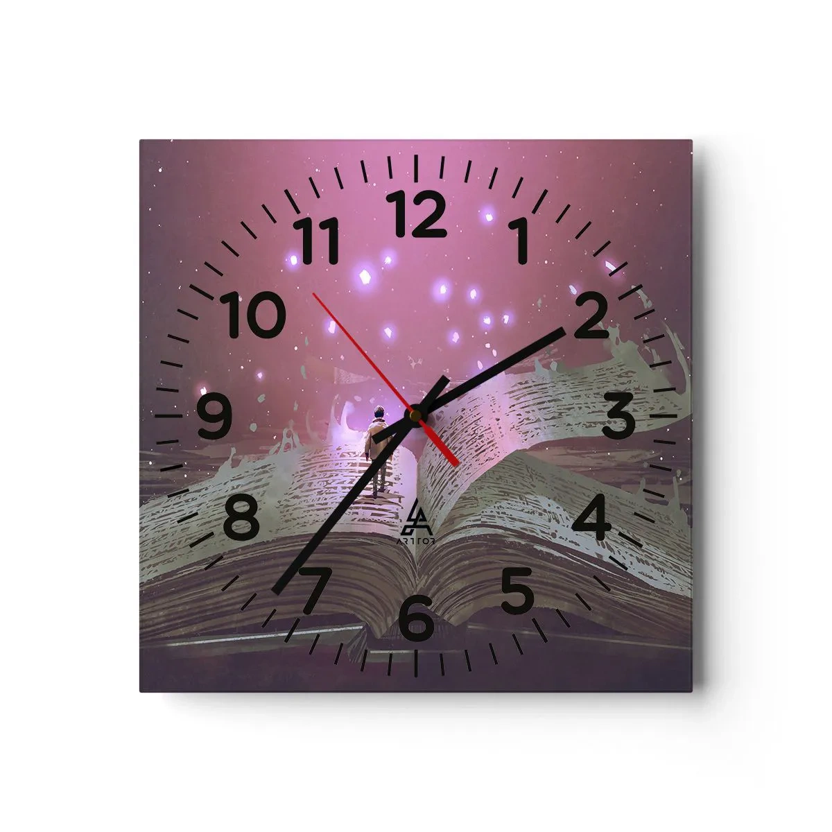 Reloj de pared - Reloj de vidrio - Una invitación a otro mundo - 40x40 cm