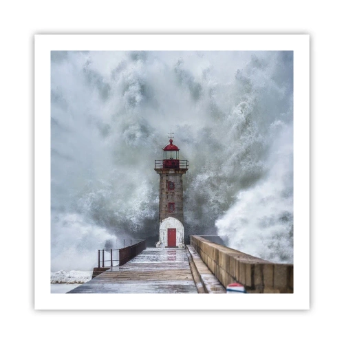 Póster - El rugido de las aguas, la fuerza del viento - 60x60 cm