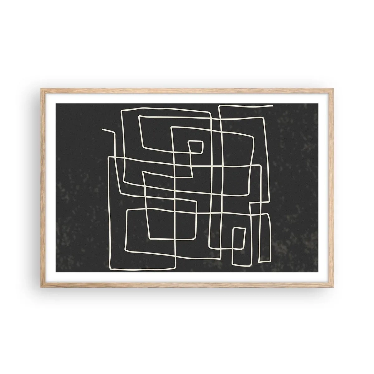 Póster en marco roble claro - No es tan sencillo - 91x61 cm