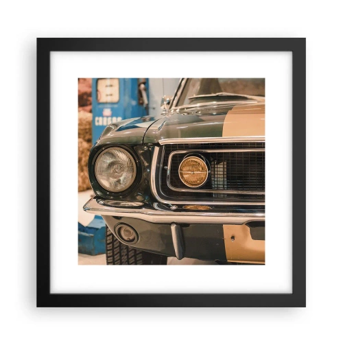 Póster en marco negro - Encuentro con una leyenda - 30x30 cm