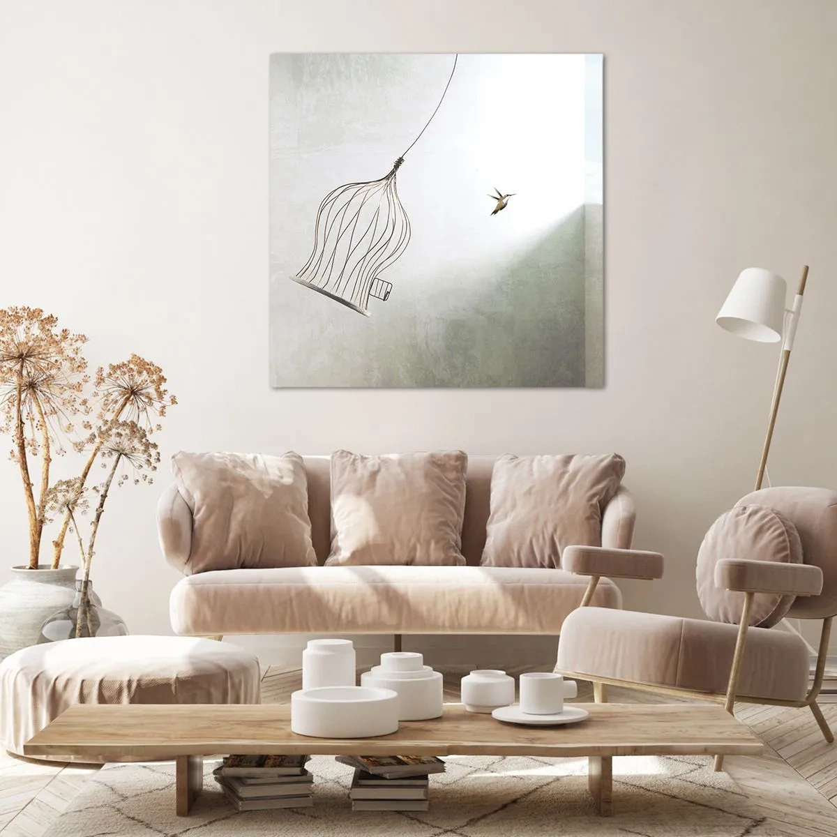 Cuadro sobre lienzo - Impresión de Imagen - Aquí debo estar - 70x70 cm