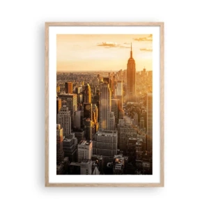 Póster en marco roble claro - Creciendo al sol - 50x70 cm