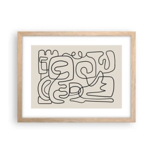 Póster en marco roble claro - El camino correcto - 40x30 cm