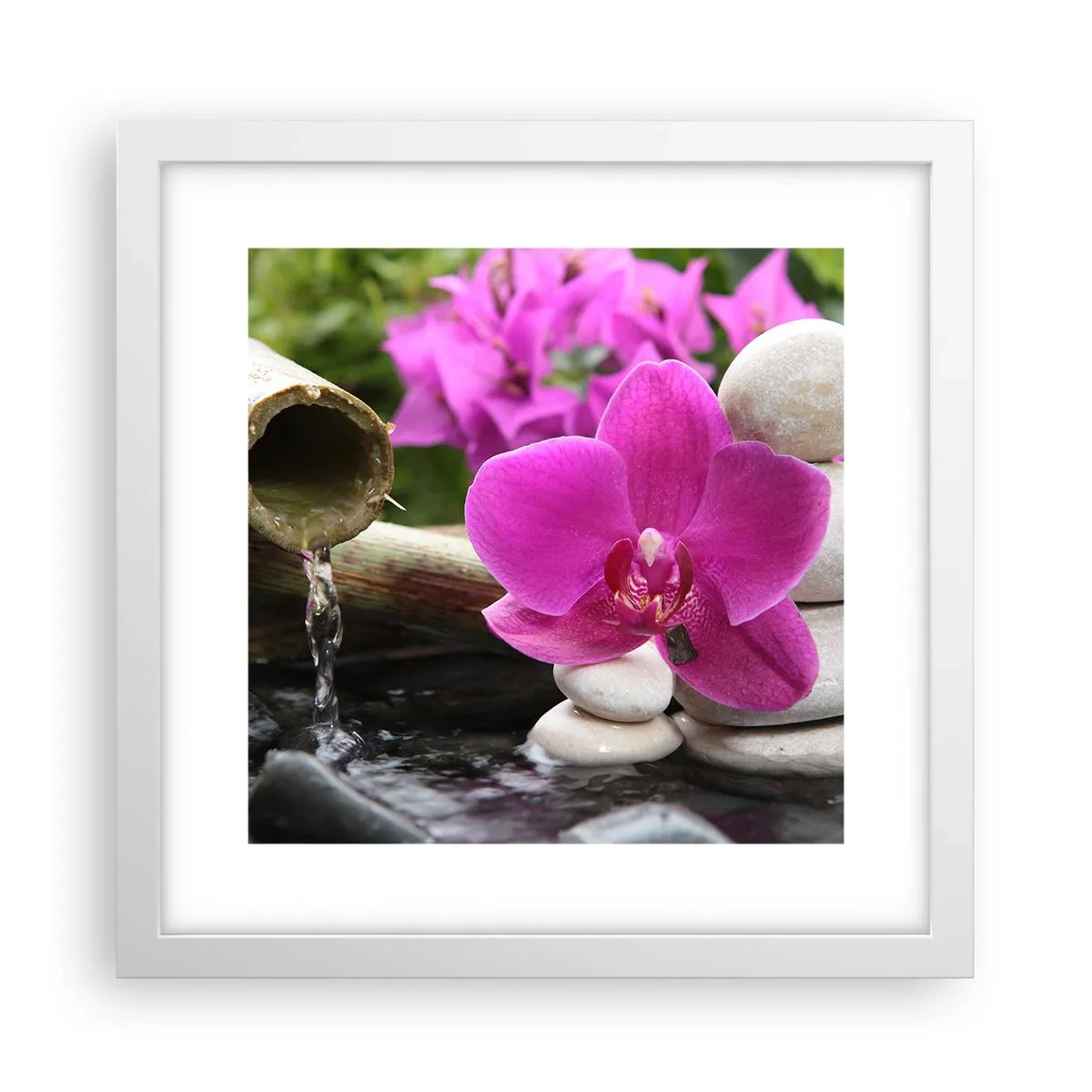 Póster en marco blanco - Ya estás descansando - 30x30 cm