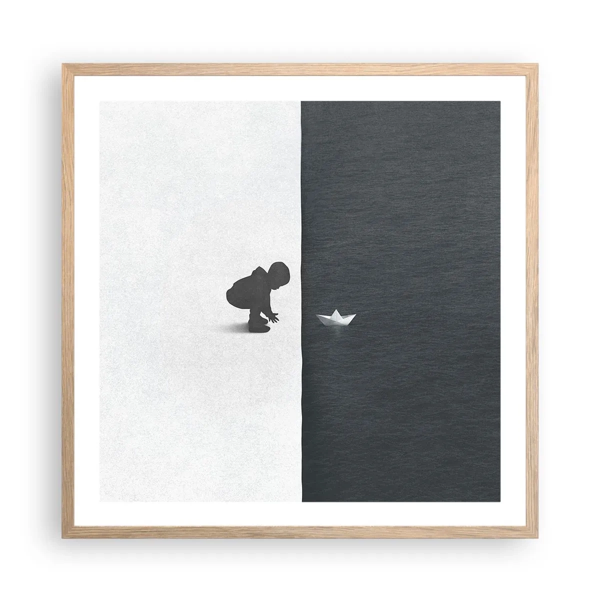 Póster en marco roble claro - Una gran expedición náutica - 60x60 cm