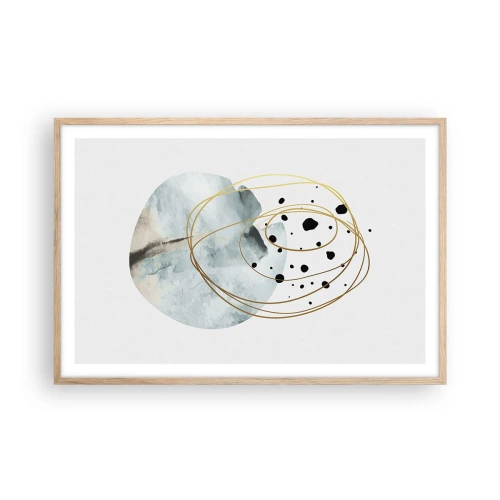 Póster en marco roble claro - El concepto del espacio - 91x61 cm