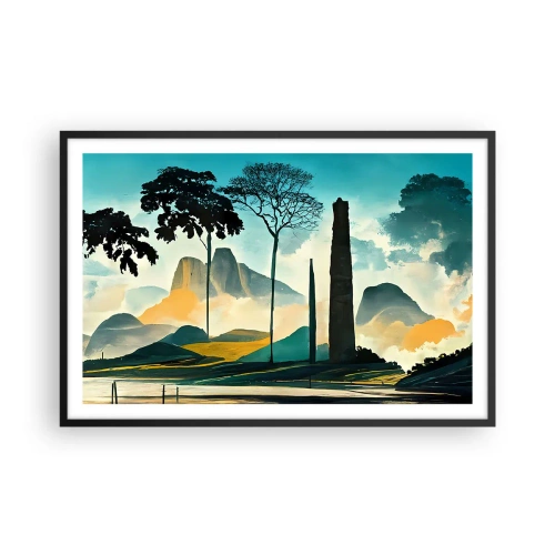 Póster en marco negro - Cada vez a más altitud - 91x61 cm