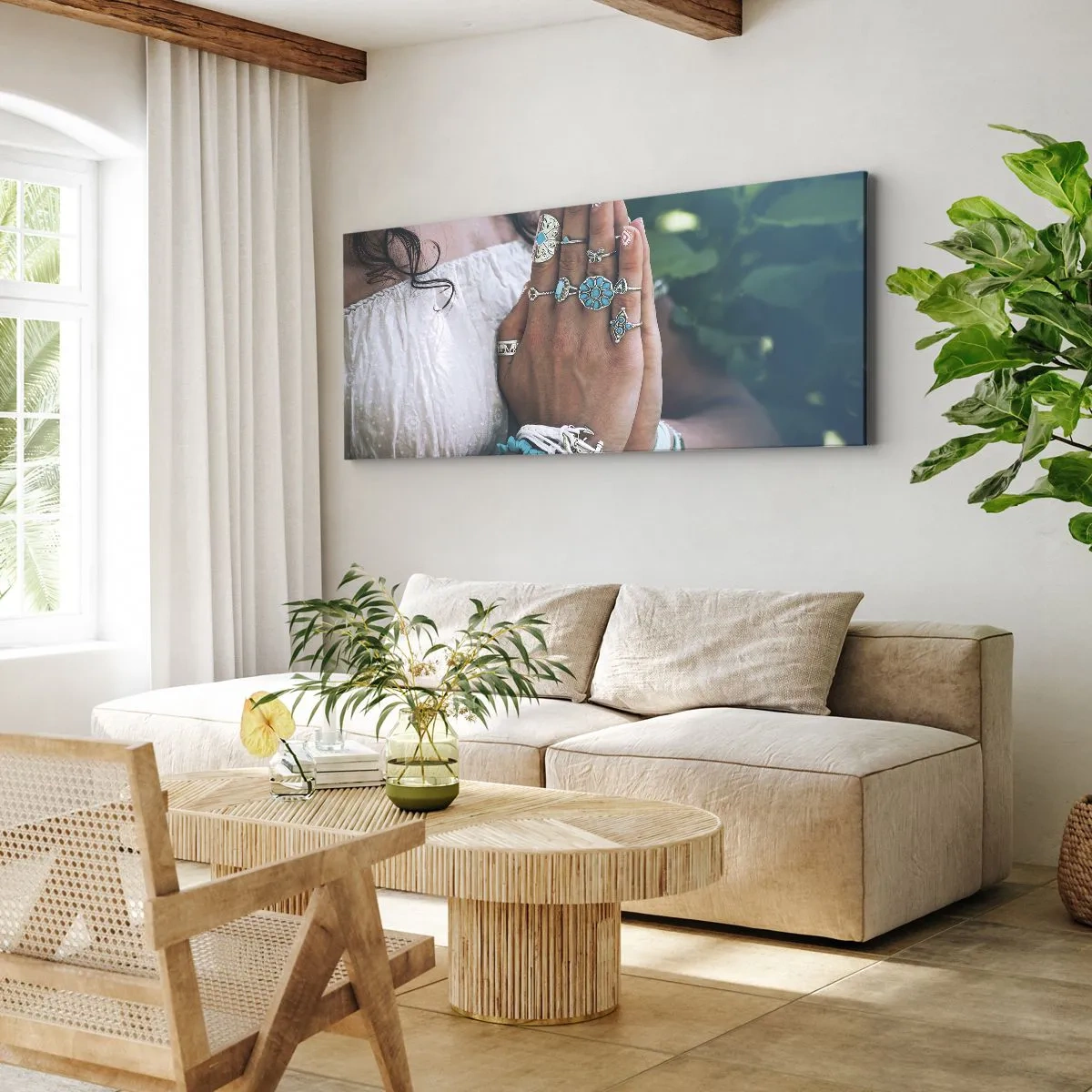 Cuadro sobre lienzo - Impresión de Imagen - Conocimiento interior - 100x40 cm