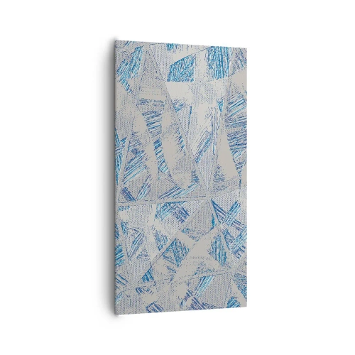 Cuadro sobre lienzo - Impresión de Imagen - En un laberinto gris azulado - 65x120 cm