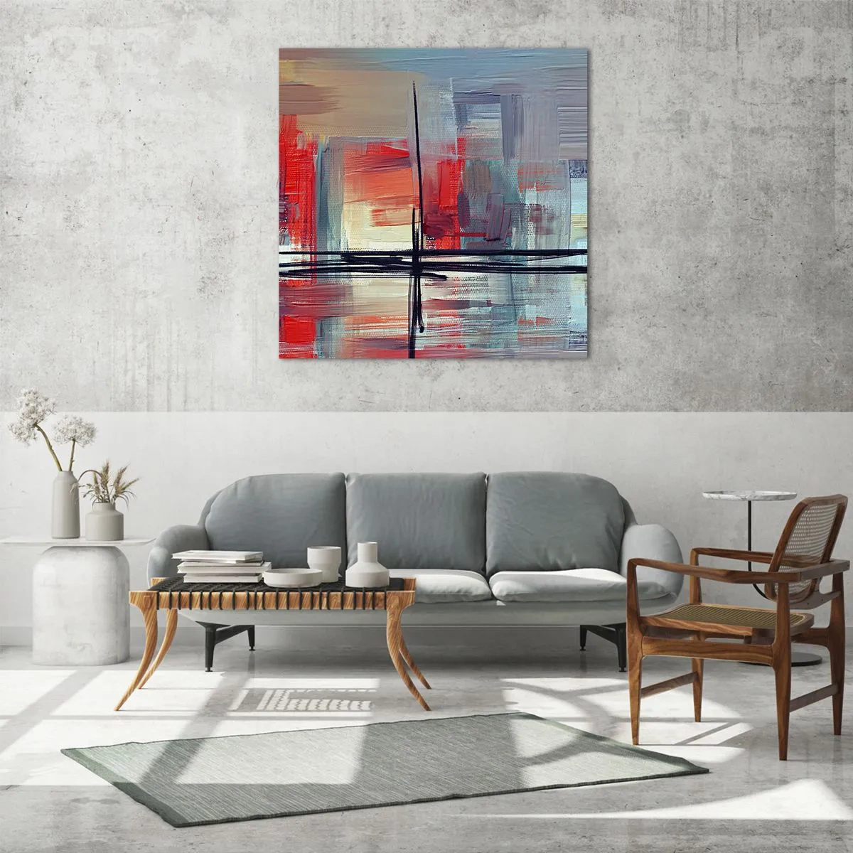 Cuadro sobre vidrio - Impresiones sobre Vidrio - Paisaje en una dimensión desconocida - 70x70 cm