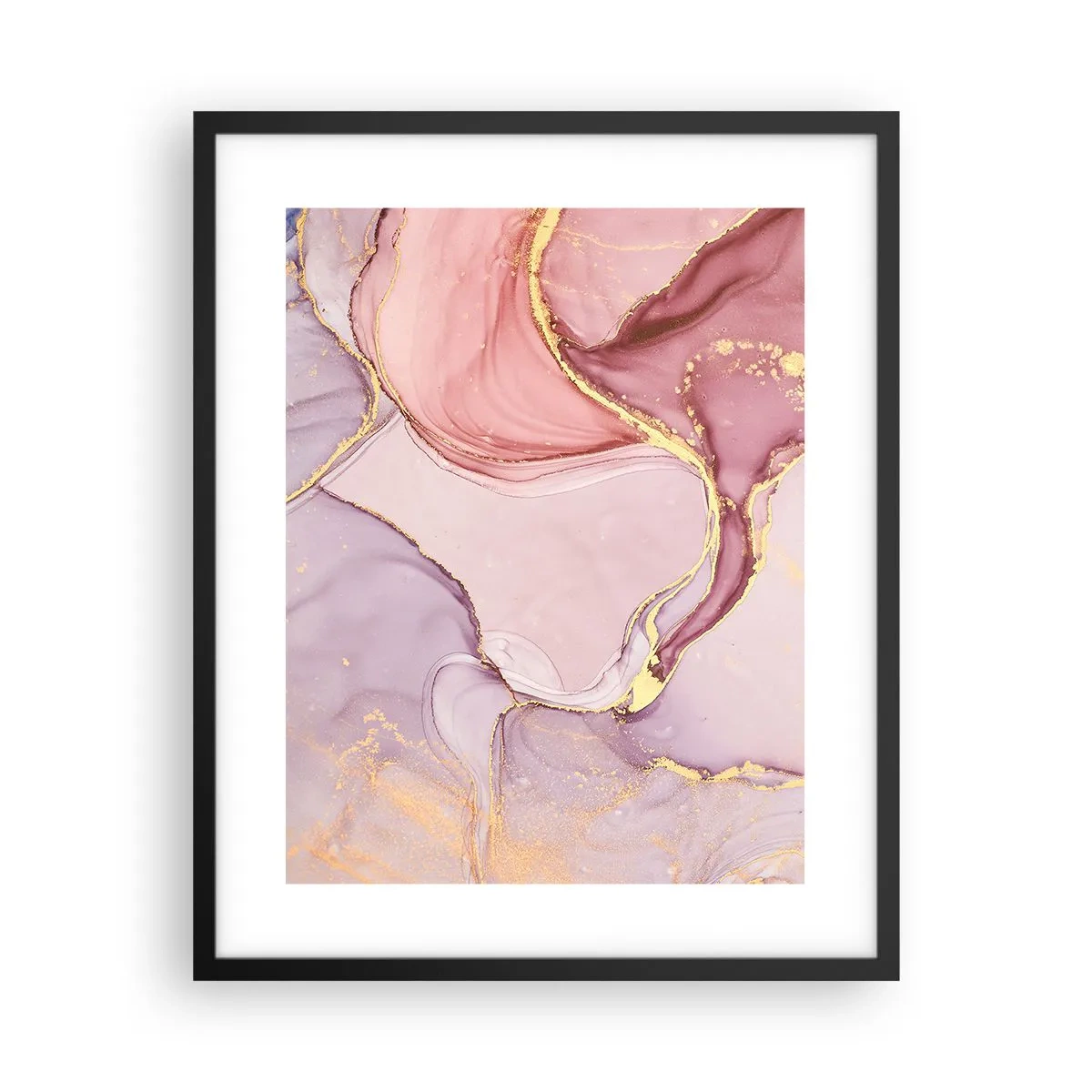 Póster en marco negro - Caricia de colores - 40x50 cm