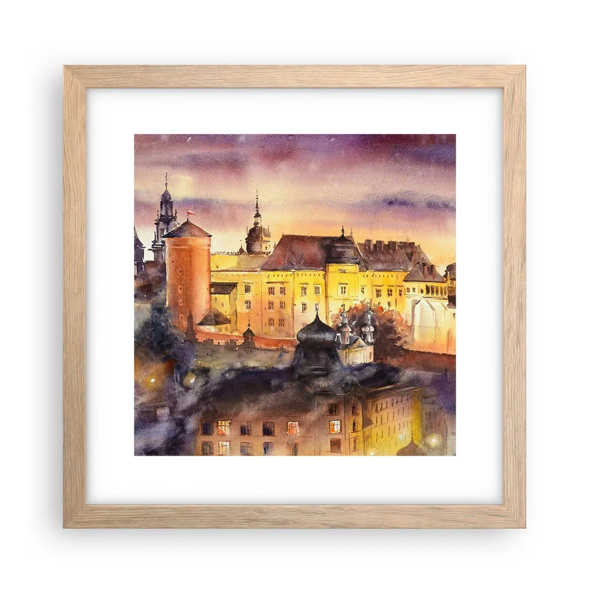 Póster en marco roble claro - Una historia y un cuento - 30x30 cm