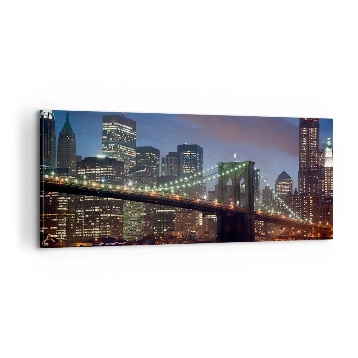 Cuadro sobre lienzo - Impresión de Imagen - Una noche iluminada - 100x40 cm