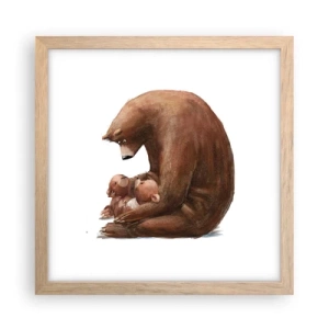 Póster en marco roble claro - Dulces sueños, niños - 30x30 cm