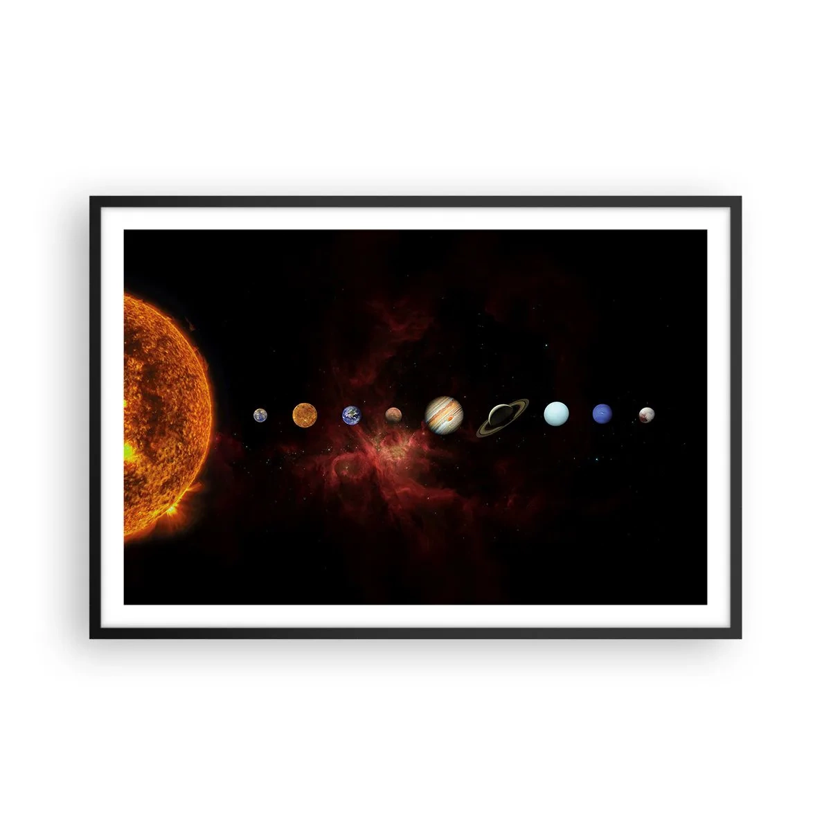 Póster en marco negro - Nuestro barrio - 91x61 cm