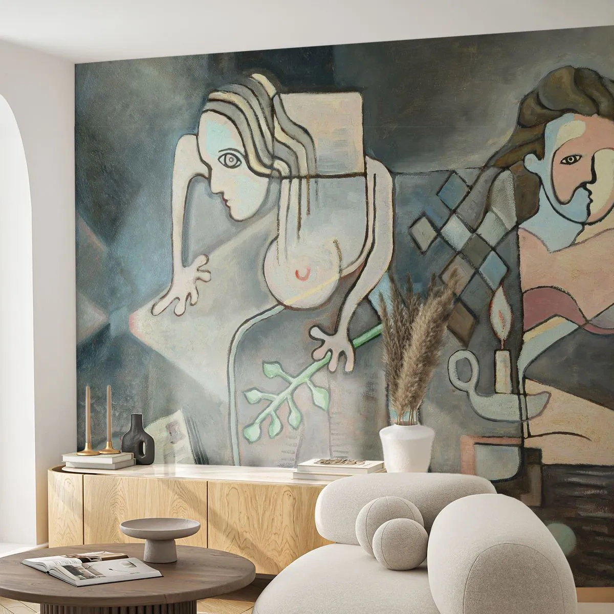 Fotomural Premium Canvas - Un mosaico de espíritu y materia - Abstracción, Cubismo, Gente - 400x280 cm