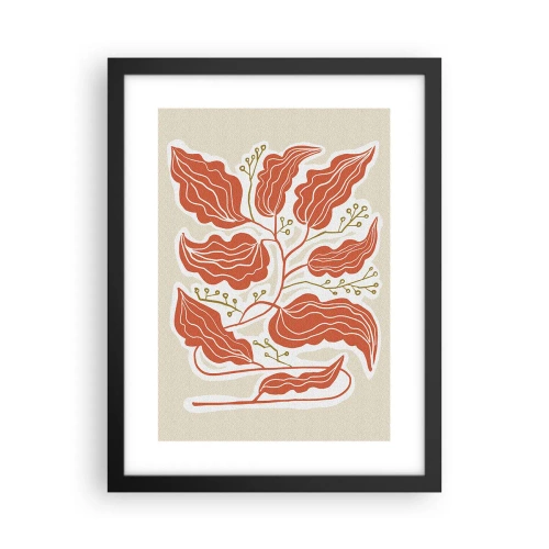Póster en marco negro - Folk y coral - 30x40 cm
