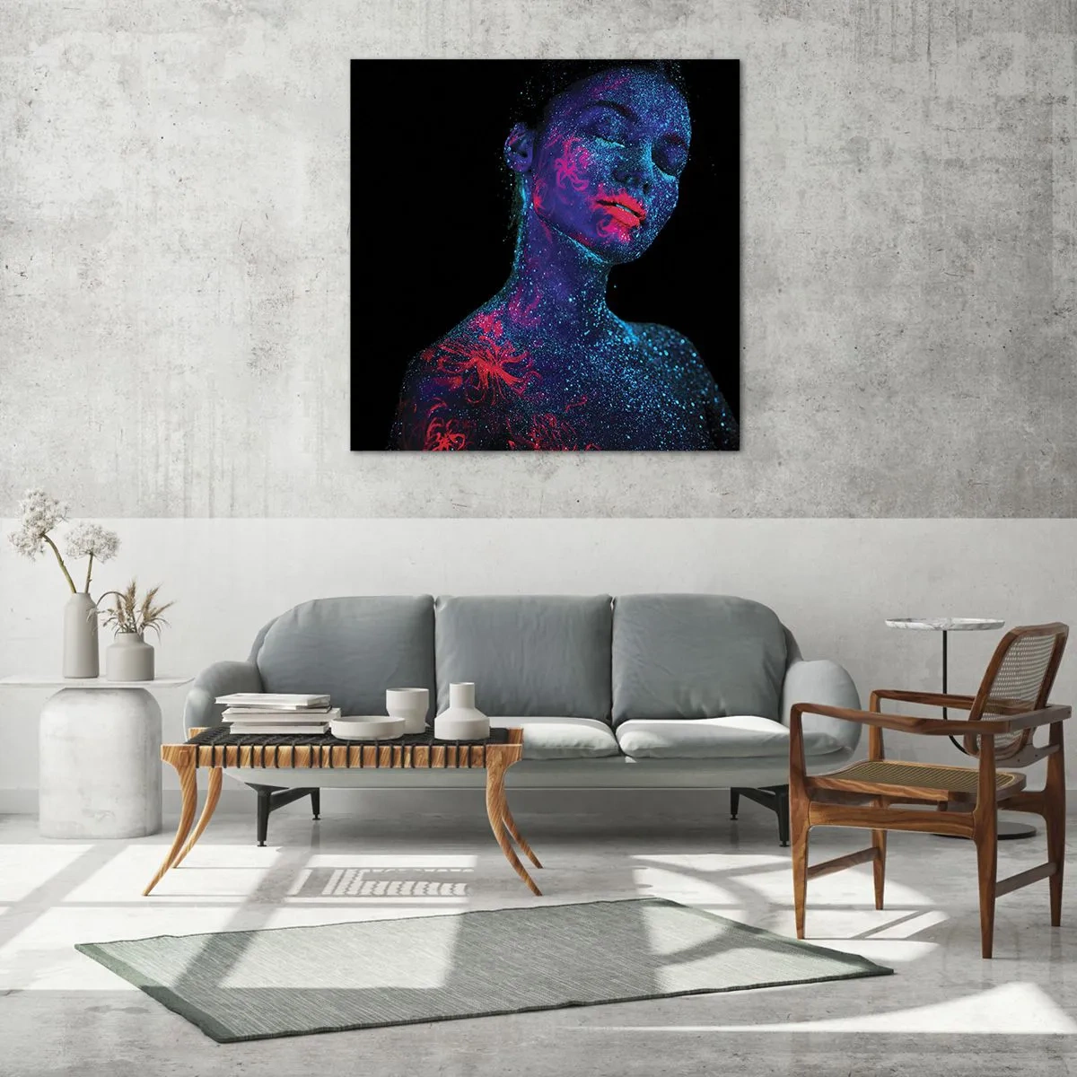Cuadro sobre vidrio - Impresiones sobre Vidrio - En polvo de estrellas - 70x70 cm