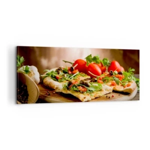 Cuadro sobre lienzo - Impresión de Imagen - Directamente del horno y del jardín - 100x40 cm