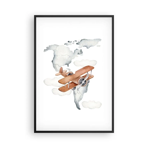 Póster en marco negro - Con espíritu pionero - 61x91 cm