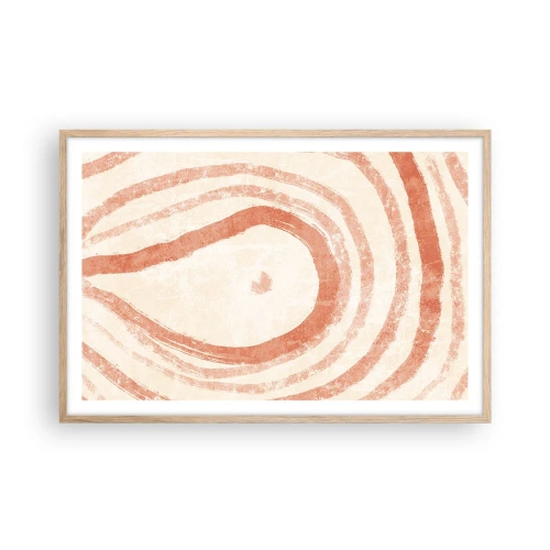 Póster en marco roble claro - Círculos de coral - composición - 91x61 cm