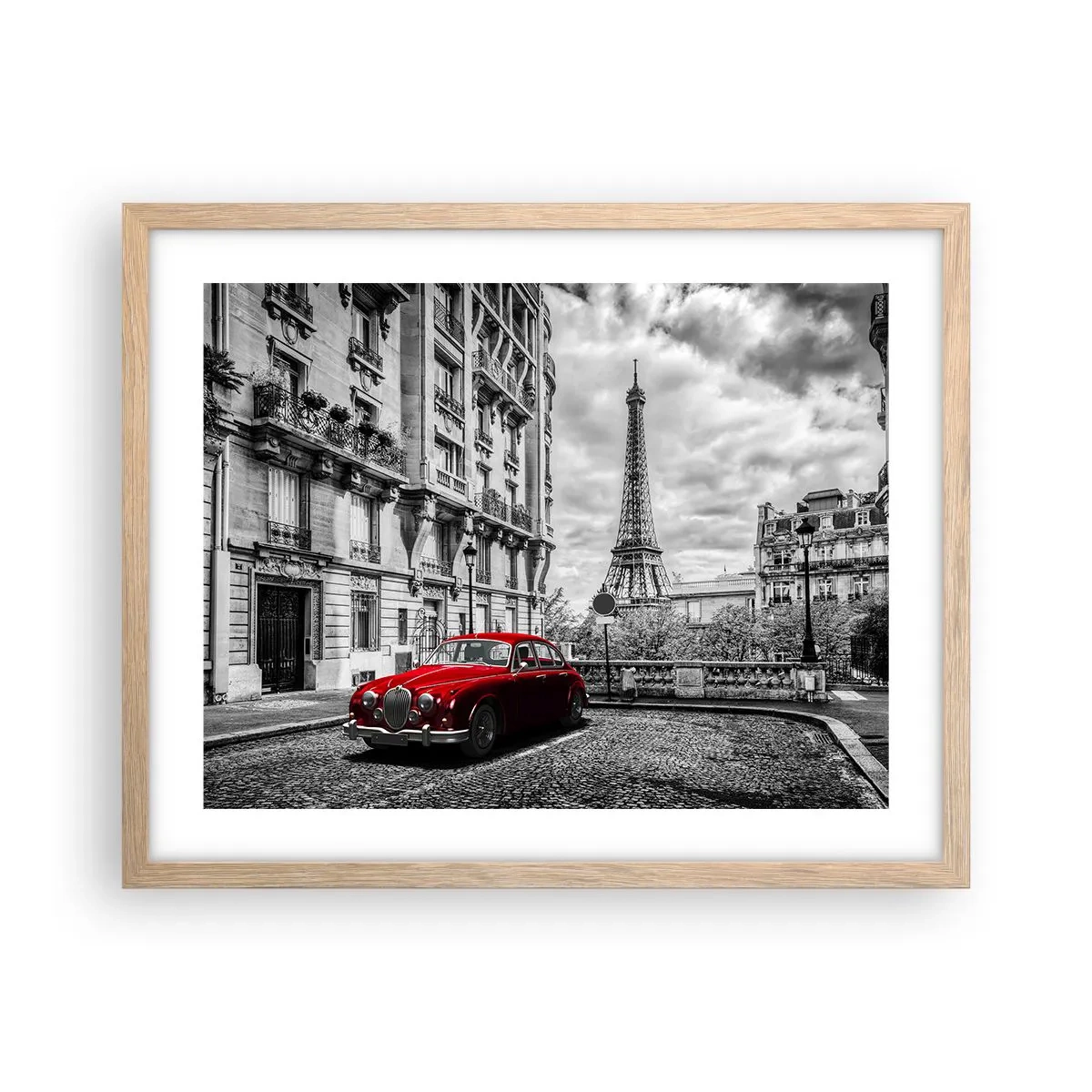 Póster en marco roble claro - Un depredador en la ciudad - 50x40 cm
