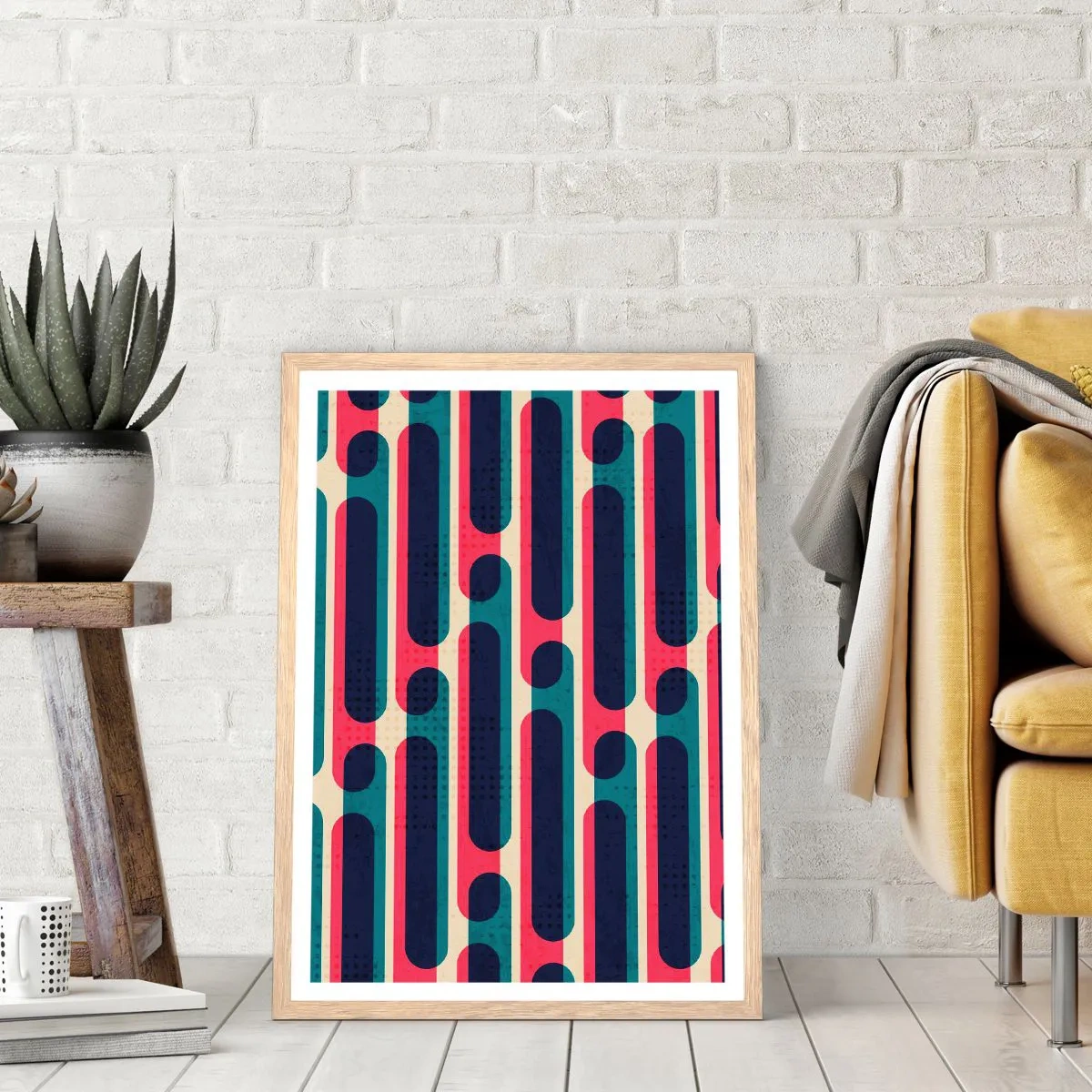 Póster en marco roble claro - Profundidad y relieve - 61x91 cm