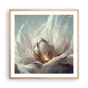 Póster en marco roble claro - Florece una vez cada cien años - 60x60 cm