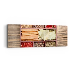 Cuadro sobre lienzo - Impresión de Imagen - Orden de formas, composición de aromas - 90x30 cm